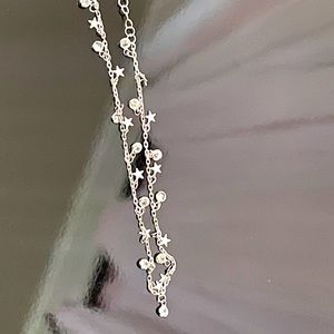 Pure silver ankle bracelet